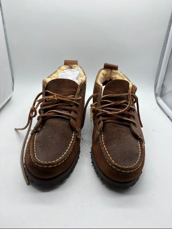 VTG Ralph Lauren Country Shearling Lined Boots Suede Leather Made in USA 8 main image 9
